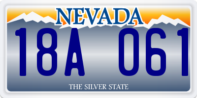 NV license plate 18A061