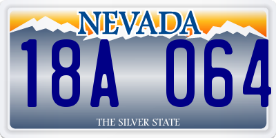 NV license plate 18A064