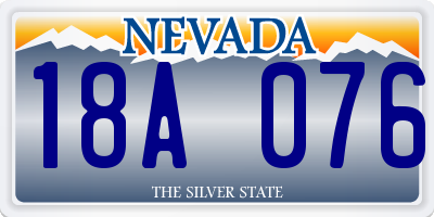 NV license plate 18A076