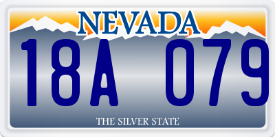 NV license plate 18A079