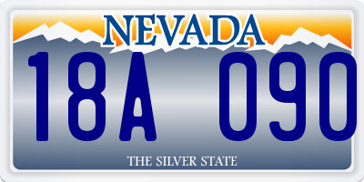 NV license plate 18A090