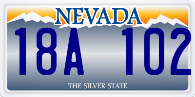 NV license plate 18A102