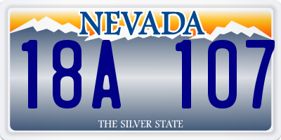 NV license plate 18A107