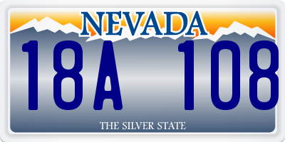 NV license plate 18A108