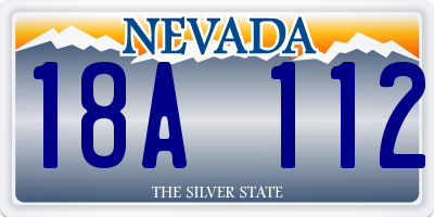 NV license plate 18A112