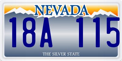 NV license plate 18A115