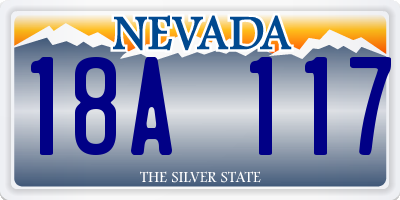 NV license plate 18A117