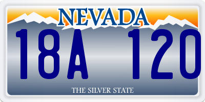 NV license plate 18A120