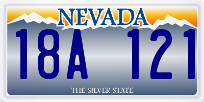 NV license plate 18A121