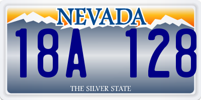 NV license plate 18A128