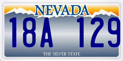 NV license plate 18A129