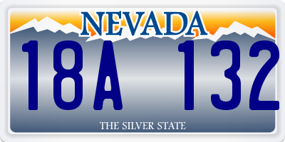 NV license plate 18A132