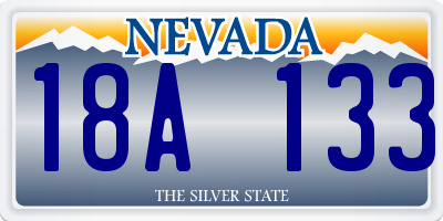 NV license plate 18A133