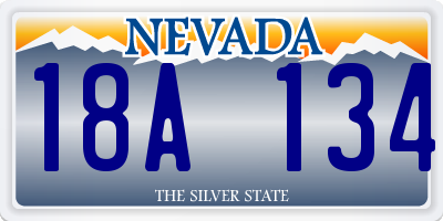NV license plate 18A134