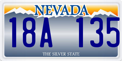 NV license plate 18A135