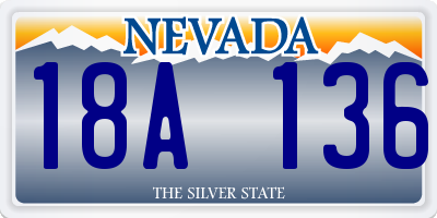 NV license plate 18A136