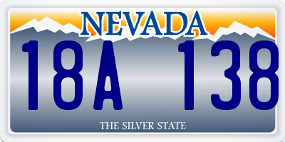 NV license plate 18A138