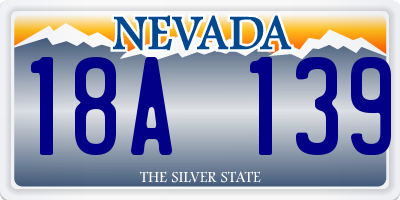NV license plate 18A139