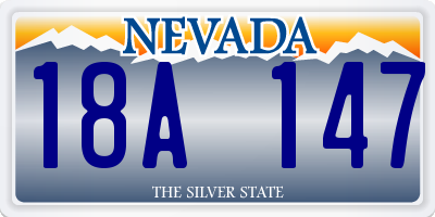 NV license plate 18A147