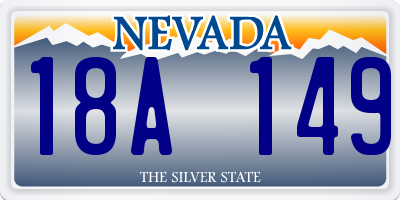 NV license plate 18A149