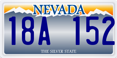 NV license plate 18A152