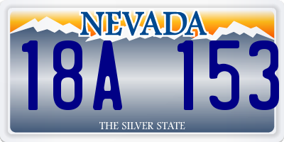 NV license plate 18A153