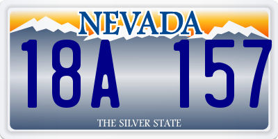 NV license plate 18A157