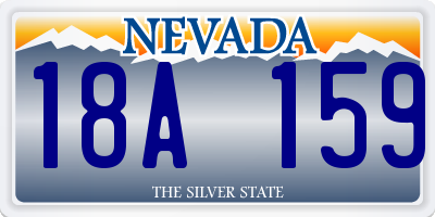 NV license plate 18A159