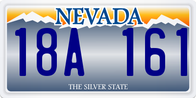 NV license plate 18A161