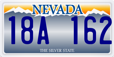 NV license plate 18A162