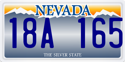 NV license plate 18A165