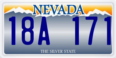 NV license plate 18A171