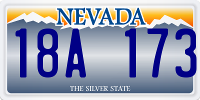 NV license plate 18A173