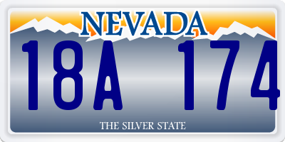 NV license plate 18A174