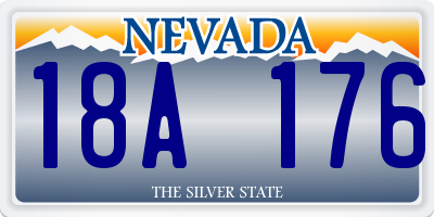 NV license plate 18A176