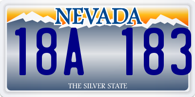 NV license plate 18A183