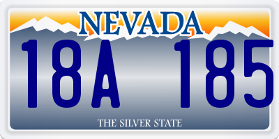 NV license plate 18A185