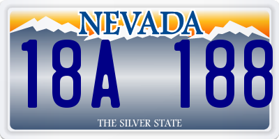 NV license plate 18A188