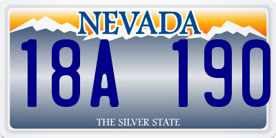 NV license plate 18A190