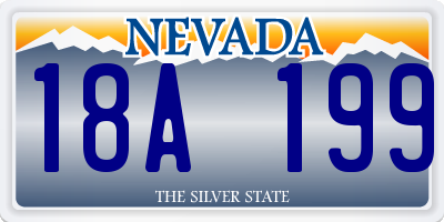 NV license plate 18A199