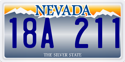 NV license plate 18A211