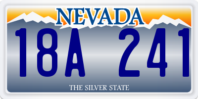 NV license plate 18A241