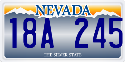 NV license plate 18A245