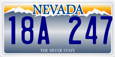 NV license plate 18A247