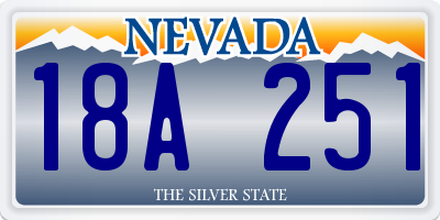 NV license plate 18A251