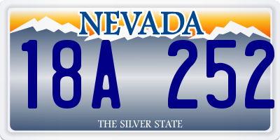 NV license plate 18A252