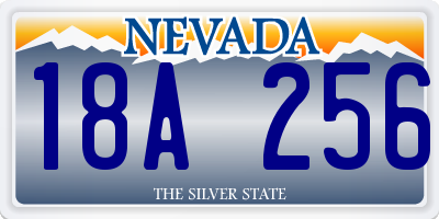 NV license plate 18A256