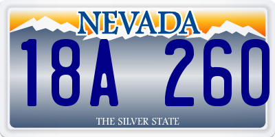 NV license plate 18A260