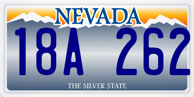 NV license plate 18A262