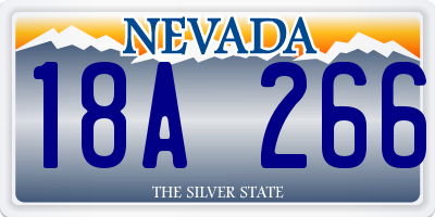 NV license plate 18A266